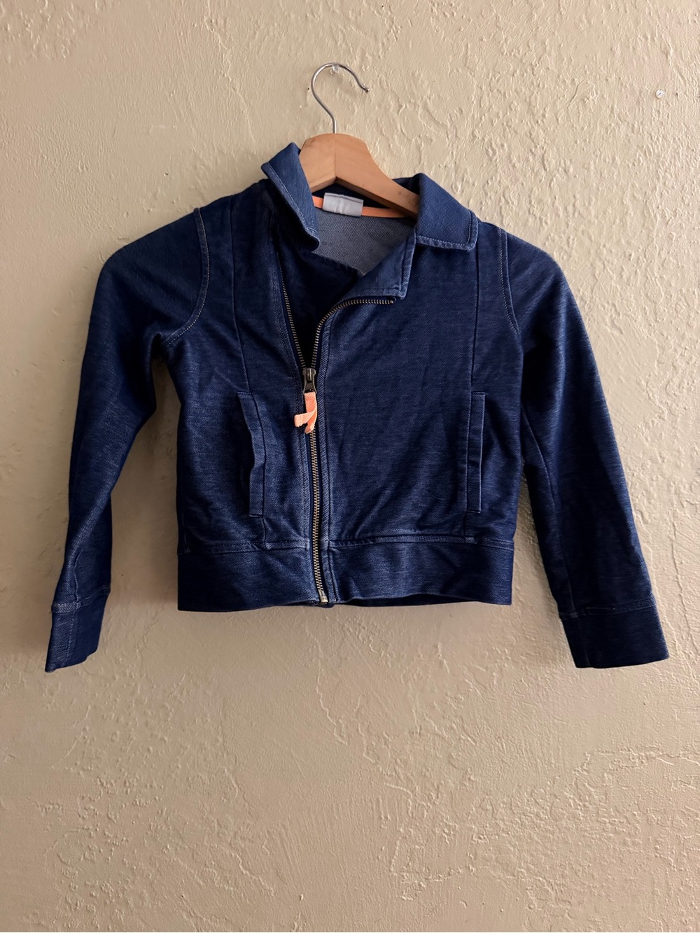 Crazy 8 Dark Blue Zip-Front Jean Jacket